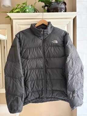 Vintage The North Face Nuptse 550 Down Puffer Jacket Men Large Dark Grey